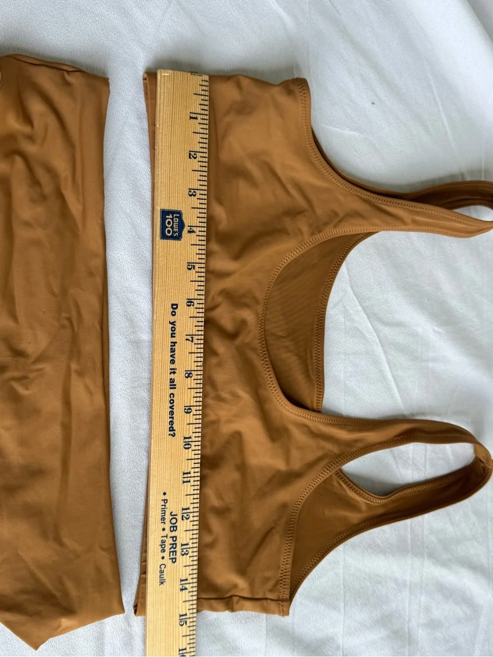 SKIMS Signature Swim Tank Bikini Set Top & Botton Almond Women XL high waist hip